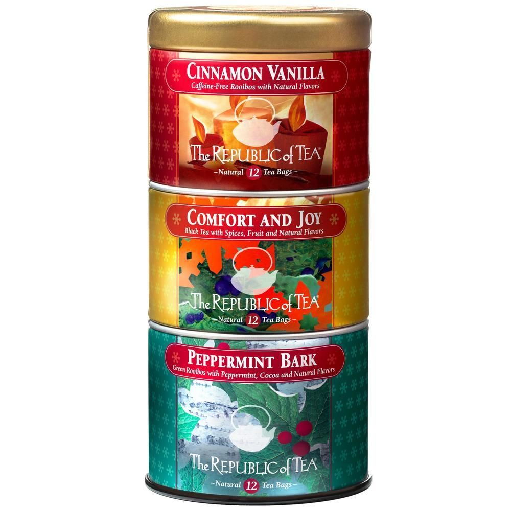 Holiday Stackable Tea Tins
