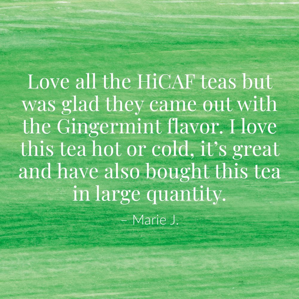 View 7 of Gingermint Green HiCAF Natural Energy Tea Bags
