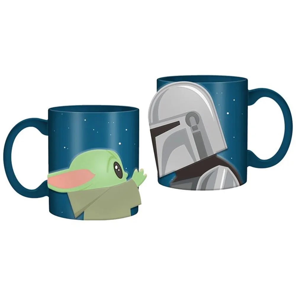 Mando and Grogu Sculpted Mugs 2pc Set - The Republic of Tea | Star Wars The Mandalorian — Sculpted Mug Set