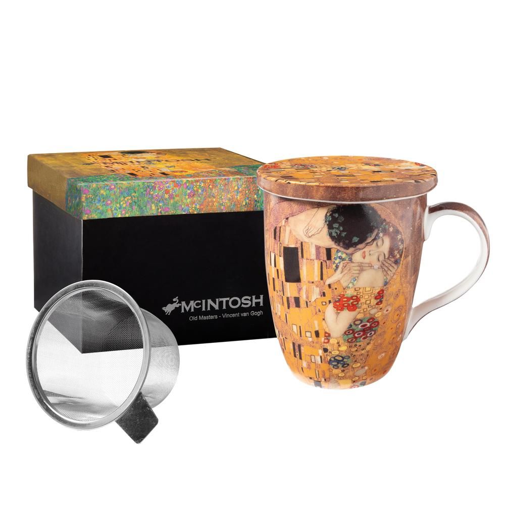 Klimt The Kiss Tea Boxed Mug with Infuser and Lid