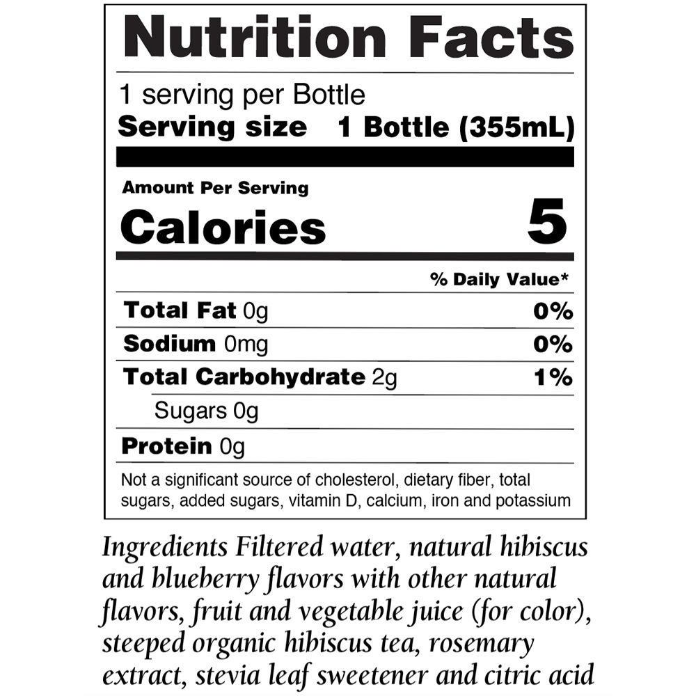 View 3 of Hibiscus Blueberry Bottled Iced Tea - 12 oz
