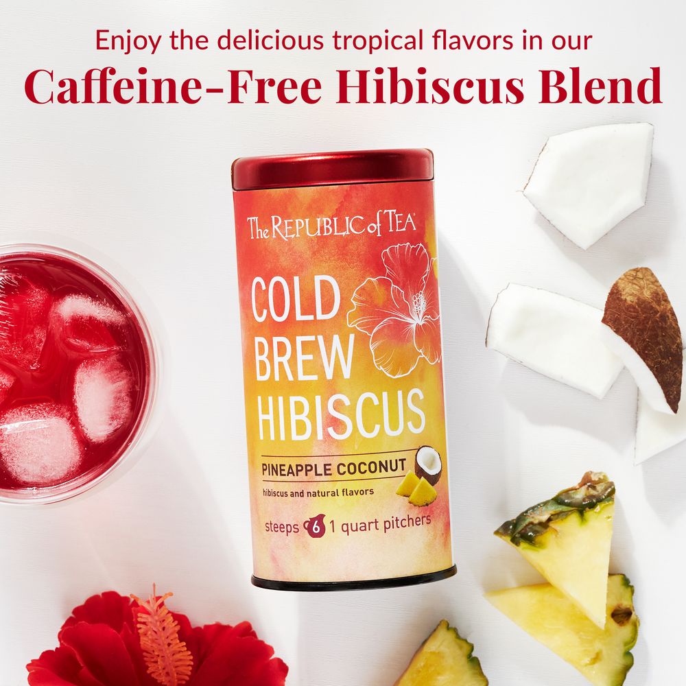 View 3 of Cold Brew Hibiscus Pineapple Coconut Iced Tea Pouches
