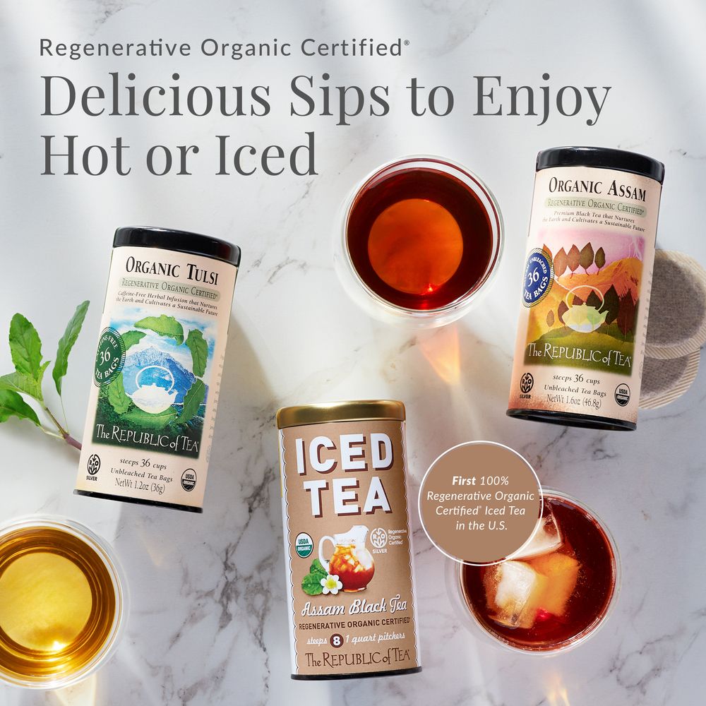 View 5 of Regenerative Organic Certified® Assam Black Iced Tea Pouches