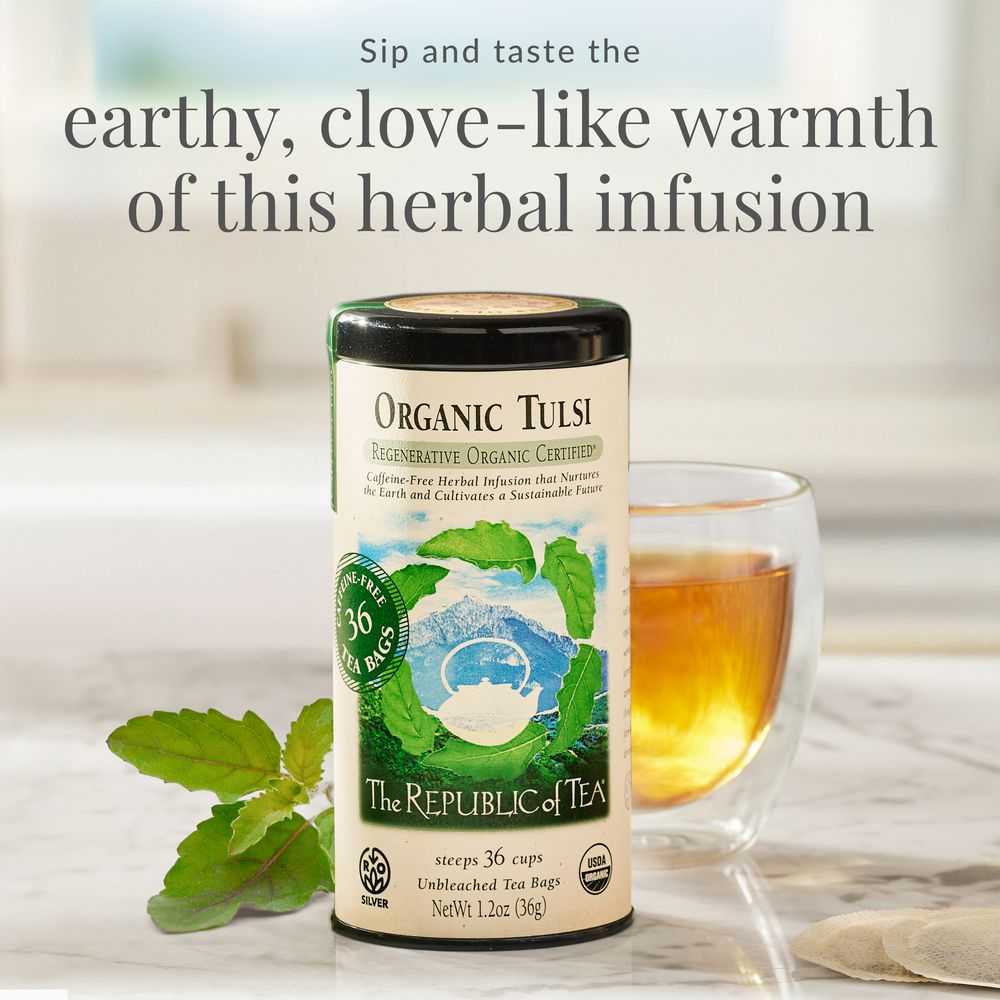 View 4 of Regenerative Organic Certified® Tulsi Herbal Tea Bags
