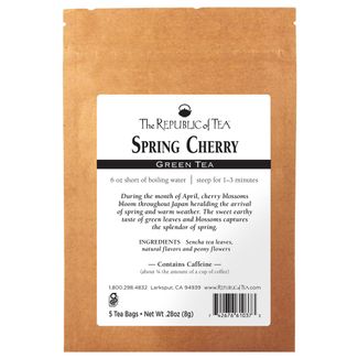 Spring Cherry Green Tea 5 Tea Bag Sample