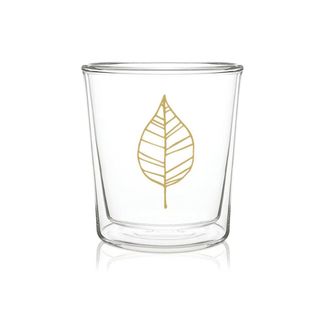 Gold Leaves Tea Glass