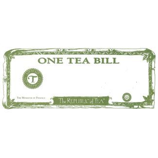 Paper Tea Bill Gift Certificate