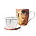 View 3 of Klimt The Kiss Tea Boxed Mug with Infuser and Lid